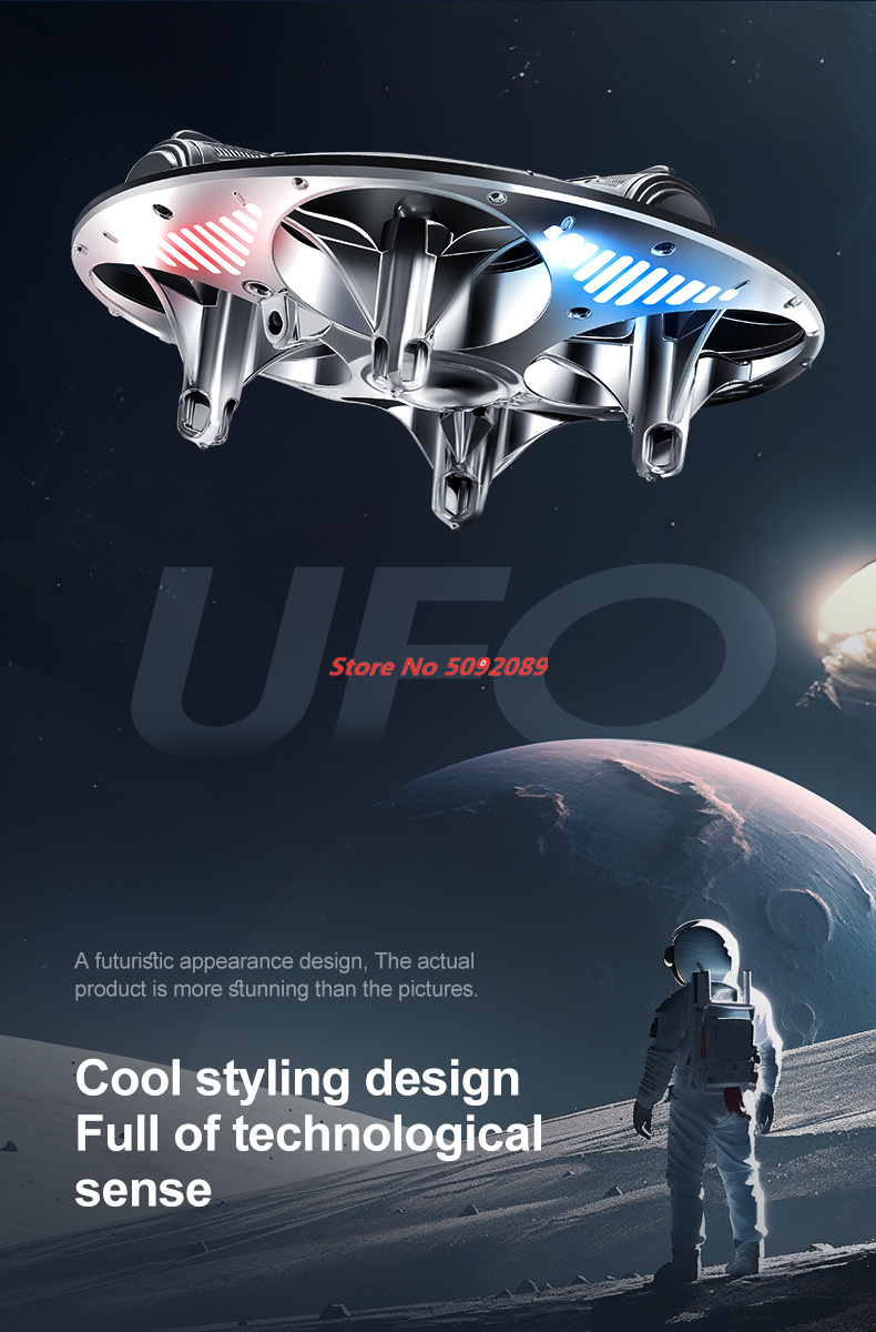 Rc Helicopter Electric - เฮลิคอปเตอร์ควบคุมระยะไกลขนาดเล็กแบบลอยตัวอัตโนมัติ พร้อมไฟ LED กลางคืน โหมดไร้หัว 2.4G