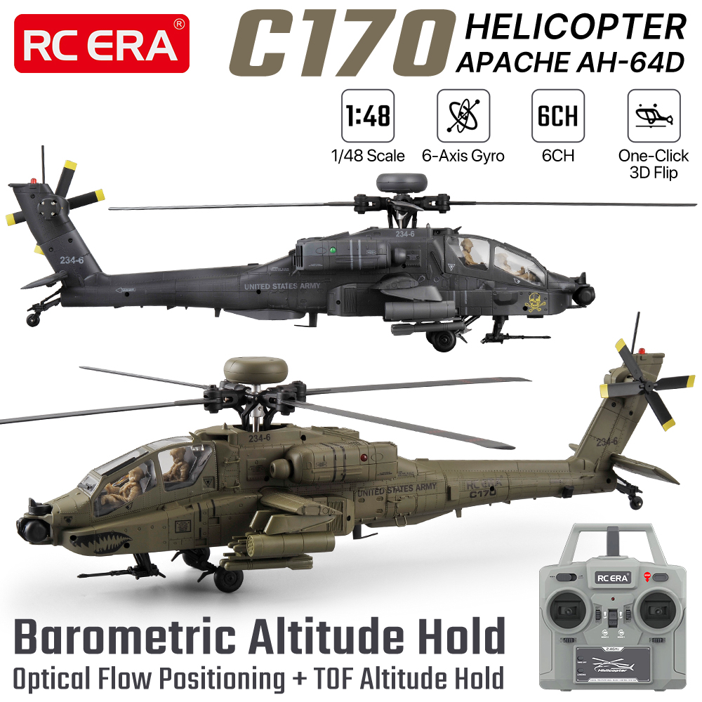Rc Helicopter Large - เฮลิคอปเตอร์บังคับวิทยุ RC ERA 1/48 รุ่น Apache