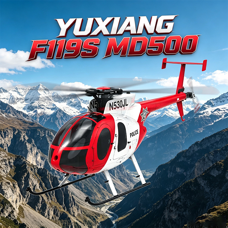 Rc Helicopter Single Rotor - YXZNRC F119S เฮลิคอปเตอร์บังคับวิทยุ Md500 จำลองใบพัดเดี่ยว 6